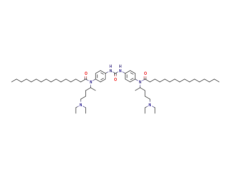 Molecular Structure of 79692-35-6 (N-[5-(diethylamino)pentan-2-yl]-N-(4-{[(4-{[5-(diethylamino)pentan-2-yl](hexadecanoyl)amino}phenyl)carbamoyl]amino}phenyl)hexadecanamide)