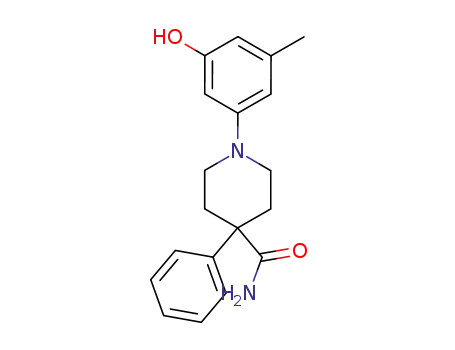 1-Hydroxy-5-methyl-3-(4-carbamoyl-4-phenylpiperidino)-benzol
