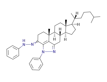 Molecular Structure of 103216-20-2 (2'-phenyl-4-cholesteno<4,6-cd>pyrazol-3-one phenylhydrazone)