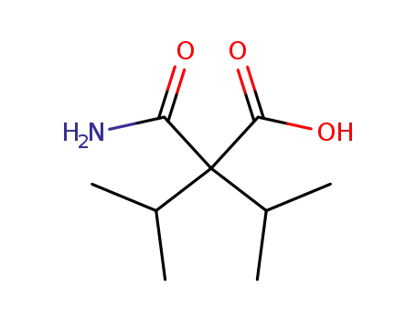 Molecular Structure of 7499-15-2 (2-Carbamoyl-2-isopropyl-3-methylbutanoic acid)