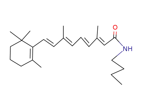 Molecular Structure of 33631-44-6 ((2Z,4E,6Z,8Z)-N-butyl-3,7-dimethyl-9-(2,6,6-trimethyl-1-cyclohexenyl)nona-2,4,6,8-tetraenamide)