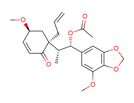 (4R)-6α-[(1S,2R)-2-(Acetyloxy)-1-methyl-2-(7-methoxy-1,3-benzodioxol-5-yl)ethyl]-4α-methoxy-6-(2-propenyl)-2-cyclohexen-1-one