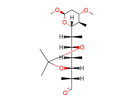 (R)-2-{(4R,5S,6S)-6-[(S)-1-((2R,3R,4S,6R)-4,6-Dimethoxy-3-methyl-tetrahydro-pyran-2-yl)-ethyl]-2,2,5-trimethyl-[1,3]dioxan-4-yl}-propionaldehyde