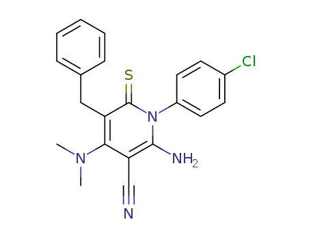 2-Amino-5-benzyl-1-(4-chloro-phenyl)-4-dimethylamino-6-thioxo-1,6-dihydro-pyridine-3-carbonitrile