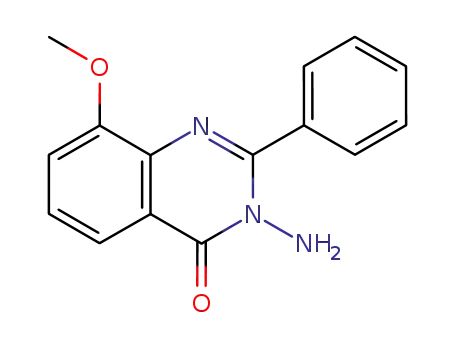 Molecular Structure of 106883-35-6 (4(3H)-Quinazolinone,  3-amino-8-methoxy-2-phenyl-)