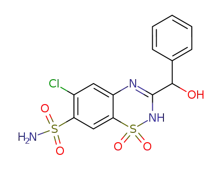 6-chloro-3-(hydroxy-phenyl-methyl)-1,1-dioxo-1,2(4)-dihydro-1λ<sup>6</sup>-benzo[1,2,4]thiadiazine-7-sulfonic acid amide