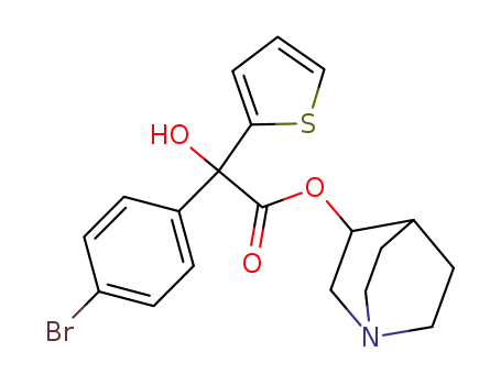 Molecular Structure of 134637-07-3 (quinuclidinyl-2-thienyl-4-bromobenzilate)