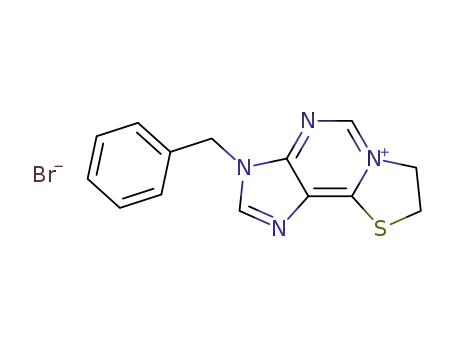 3-benzyl-7,8-dihydro-3<i>H</i>-thiazolo[2,3-<i>i</i>]purinium; bromide