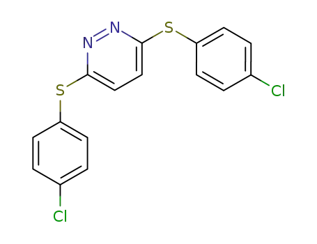 Molecular Structure of 101081-65-6 (3,6-bis[(4-chlorophenyl)sulfanyl]pyridazine)