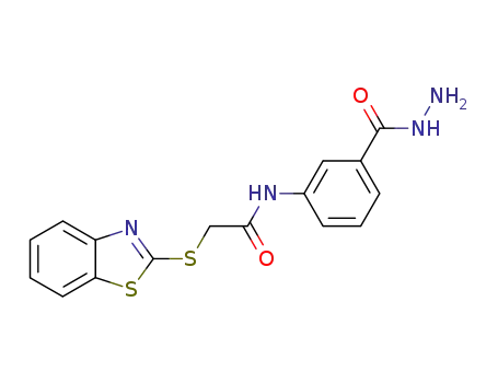 2-benzothiazol-2-ylsulfanyl-<i>N</i>-(3-hydrazinocarbonyl-phenyl)-acetamide