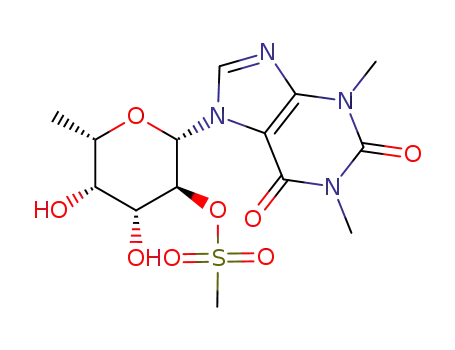 7-(6-deoxy-2-O-mesyl-β-L-galactopyranosyl)theophylline