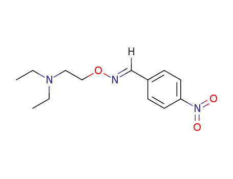 Molecular Structure of 61819-83-8 (Benzaldehyde, 4-nitro-, O-[2-(diethylamino)ethyl]oxime)