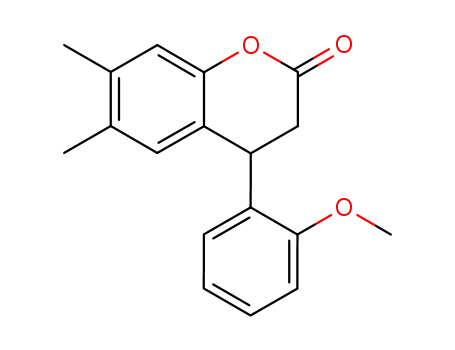 Molecular Structure of 85903-39-5 (6,7-dimethyl-4-(2'-methoxyphenyl)-3,4-dihydrocoumarin)