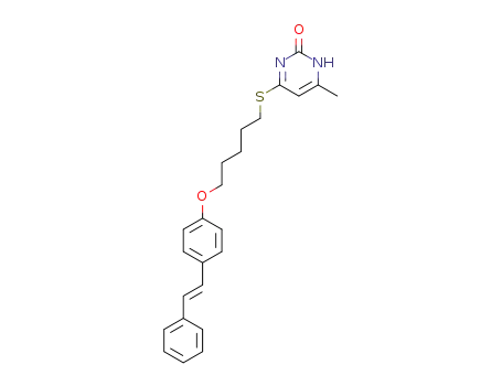 6-Methyl-4-{5-[4-((E)-styryl)-phenoxy]-pentylsulfanyl}-1H-pyrimidin-2-one
