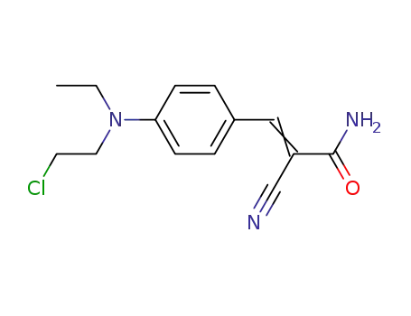 (4-<Ethyl-(2-chlor-ethyl)-amino>-benzyliden)-cyanessigsaeure-amid