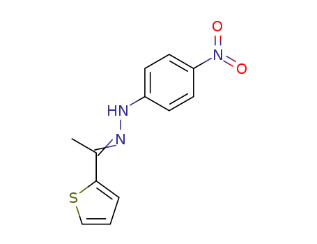 Molecular Structure of 349476-10-4 (1-thiophen-2-yl-ethanone (4-nitro-phenyl)-hydrazone)