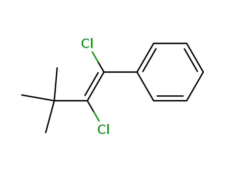 Molecular Structure of 58696-48-3 (Benzene, (1,2-dichloro-3,3-dimethyl-1-butenyl)-, (E)-)