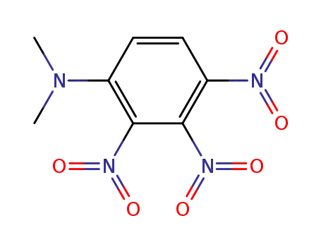 Molecular Structure of 89977-93-5 (<i>N</i>,<i>N</i>-dimethyl-2,3,4-trinitro-aniline)