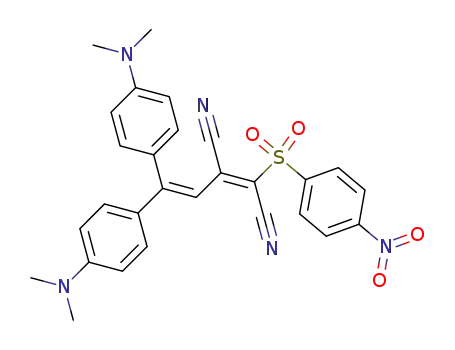 1-<4-Nitro-phenylsulfonyl>-4,4-bis-<4-dimethylamino-phenyl>-1,2-dicyan-butadien-(1,3)