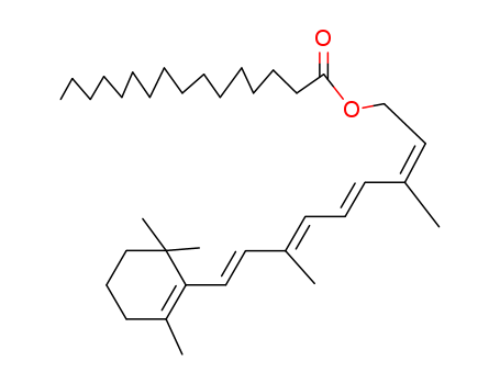 9-Palmitoyloxy-3.7-dimethyl-1<i>t</i>-(2.2.6-trimethyl-cyclohexen-<sup>(6)</sup>-yl)-nonatetraen-(1.3<i>t</i>.5<i>t</i>.7<i>c</i>)