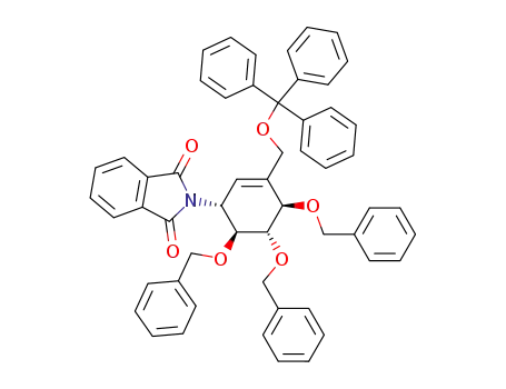 (1R,2S,3S,4R)-1-phthalimido-2,3,4-tri-O-benzyl-5-(trityloxymethyl)-5-cyclohexene-2,3,4-triol