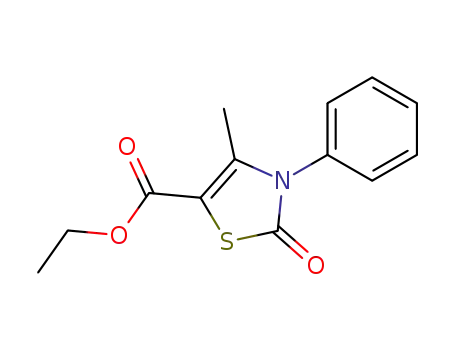 5-Thiazolecarboxylic acid, 2,3-dihydro-4-methyl-2-oxo-3-phenyl-, ethyl
ester