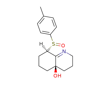 Molecular Structure of 154325-32-3 (8-(4-tolylsulfinyl)-2,3,4,4a,5,6,7,8-octahydro-4a-quinolinol)