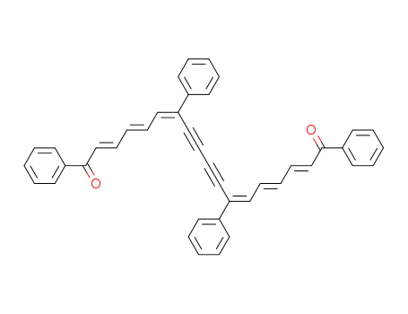 Molecular Structure of 61571-61-7 (2,4,6,12,14,16-Octadecahexaene-8,10-diyne-1,18-dione,
1,7,12,18-tetraphenyl-)