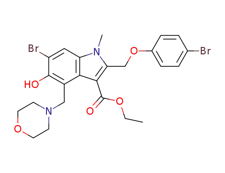 6-Bromo-2-(4-bromo-phenoxymethyl)-5-hydroxy-1-methyl-4-morpholin-4-ylmethyl-1H-indole-3-carboxylic acid ethyl ester