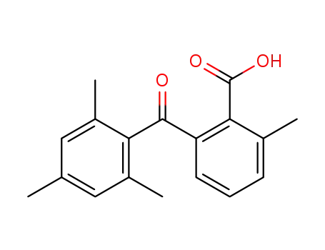 Molecular Structure of 2346-68-1 (2-methyl-6-(2,4,6-trimethylbenzoyl)benzoic acid)