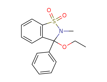 1,2-Benzisothiazole,3-ethoxy-2,3-dihydro-2-methyl-3-phenyl-, 1,1-dioxide