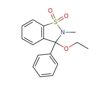 Molecular Structure of 18963-26-3 (3-ethoxy-2-methyl-3-phenyl-2,3-dihydro-1,2-benzothiazole 1,1-dioxide)
