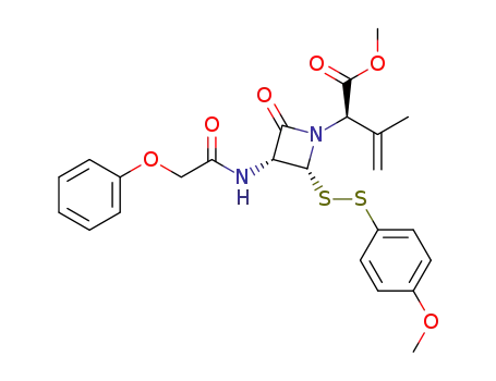 (R)-2-[(2R,3R)-2-(4-Methoxy-phenyldisulfanyl)-4-oxo-3-(2-phenoxy-acetylamino)-azetidin-1-yl]-3-methyl-but-3-enoic acid methyl ester