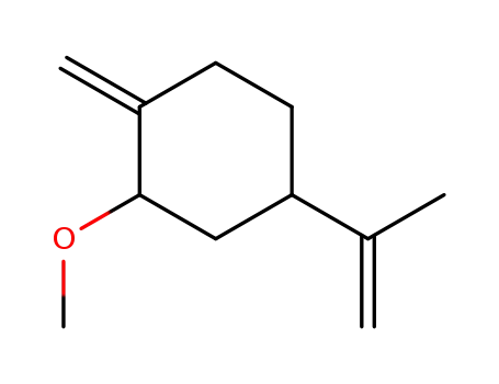 Molecular Structure of 141738-08-1 (Cyclohexane, 2-methoxy-1-methylene-4-(1-methylethenyl)-, trans-)