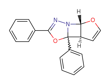 2,7bξ-diphenyl-(4a<i>r</i>,7a<i>t</i>)-7a,7b-dihydro-4a<i>H</i>-furo[3',2':3,4]azeto[2,1-<i>b</i>][1,3,4]oxadiazole