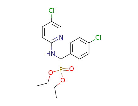 Molecular Structure of 79202-10-1 (diethyl<p-chloro-α-(5-chloro-2-pyridylamino)benzyl>phosphonate)