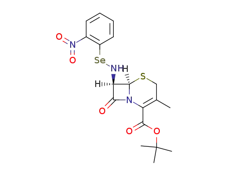 (6<i>R</i>)-3-methyl-7<i>t</i>-[(2-nitro-phenylselanyl)-amino]-8-oxo-(6<i>r</i><i>H</i>)-5-thia-1-aza-bicyclo[4.2.0]oct-2-ene-2-carboxylic acid <i>tert</i>-butyl ester