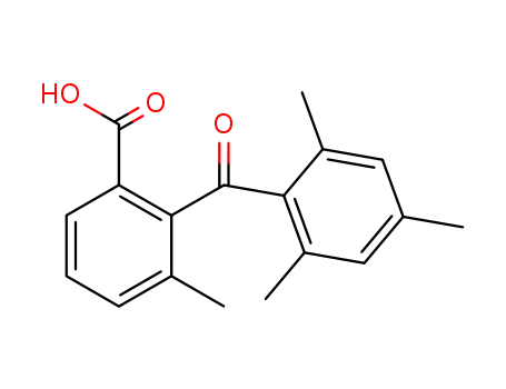 Molecular Structure of 2509-46-8 (3-methyl-2-(2,4,6-trimethylbenzoyl)benzoic acid)