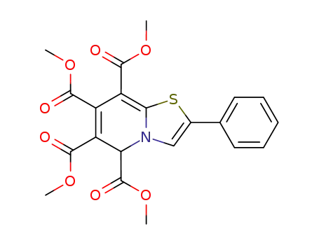Molecular Structure of 61760-30-3 (5H-Thiazolo[3,2-a]pyridine-5,6,7,8-tetracarboxylic acid, 2-phenyl-,
tetramethyl ester)