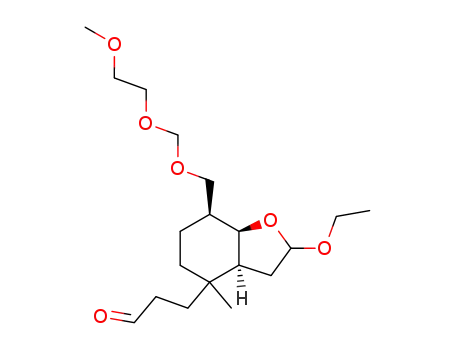 (1R*,5R*;6R*)-3-<(8ξ)-8-ethoxy-5-<<(2-methoxyethoxy)methoxy>methyl>-2-methyl-7-oxybicyclo<4.3.0>nonan-2-yl>propanal