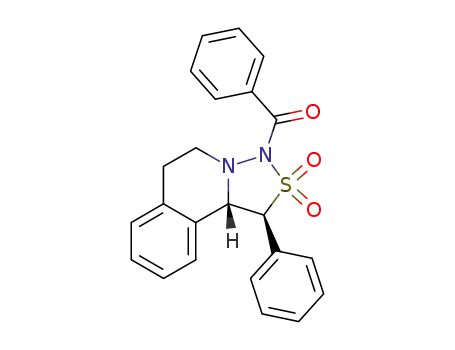 3-benzoyl-1<i>c</i>-phenyl-(10b<i>r</i>)-1,5,6,10b-tetrahydro-[1,2,3]thiadiazolo[4,3-<i>a</i>]isoquinoline 2,2-dioxide