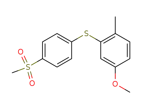 Molecular Structure of 98190-62-6 (Benzene, 4-methoxy-1-methyl-2-[[4-(methylsulfonyl)phenyl]thio]-)