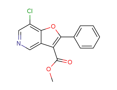 7-chloro-2-phenyl-furo[3,2-<i>c</i>]pyridine-3-carboxylic acid methyl ester