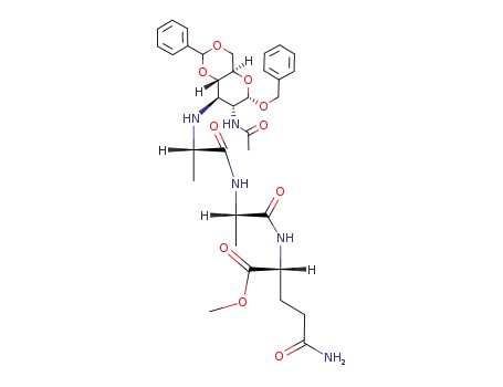 N(benzyl 2-acetamido-4,6-O-benzylidene-2,3-dideoxy-α-D-glucopyranosid-3-yl)-L-alanyl-L-alanyl-D-glutamine methyl ester