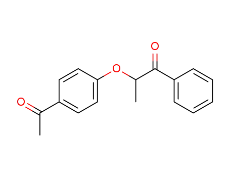 Molecular Structure of 95280-23-2 (α-(4-Acetyl-phenoxy)-propiophenon)