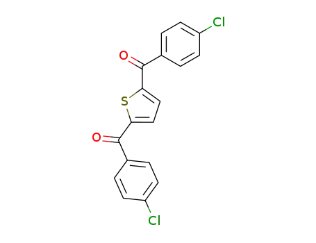 Molecular Structure of 72612-49-8 (2,5-bis-(4-chloro-benzoyl)-thiophene)