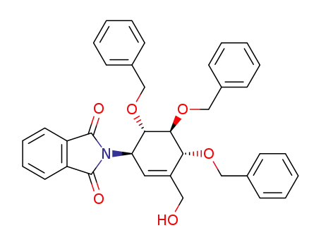 (1R,2S,3S,4R)-1-phthalimido-2,3,4-tri-O-benzyl-5-(hydroxymethyl)-5-cyclohexene-2,3,4-triol
