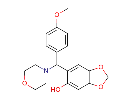 Molecular Structure of 102616-61-5 (6-[(4-methoxyphenyl)(4-morpholinyl)methyl]-1,3-benzodioxol-5-ol)