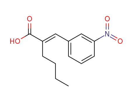 Molecular Structure of 106270-20-6 (2-butyl-3<i>t</i>-(3-nitro-phenyl)-acrylic acid)