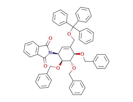 (1S,2S,3S,4R)-1-phthalimido-2,3,4-tri-O-benzyl-5-(trityloxymethyl)-5-cyclohexene-2,3,4-triol